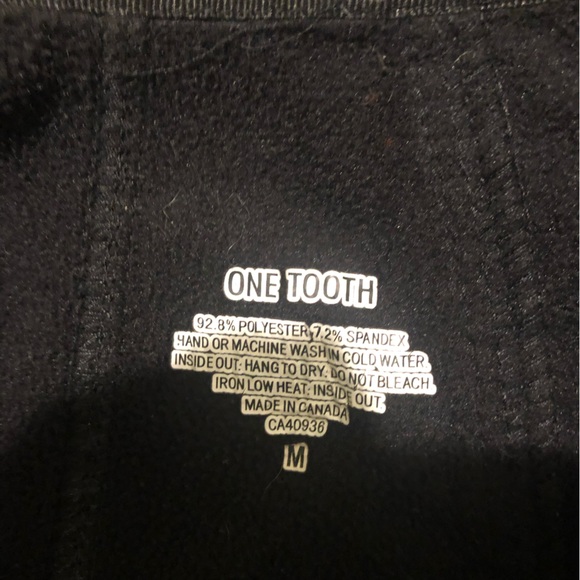 One Tooth Full Zip Jacket Black Woman’s Medium - Picture 4 of 8